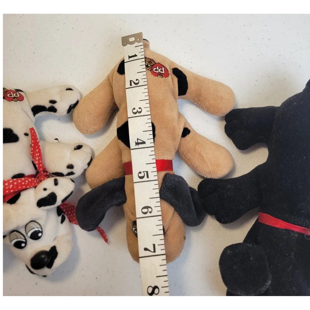 Pound Puppies Plush Dog Lot of 3 Small Multicolor Vtg 90s Bean Bag Toys